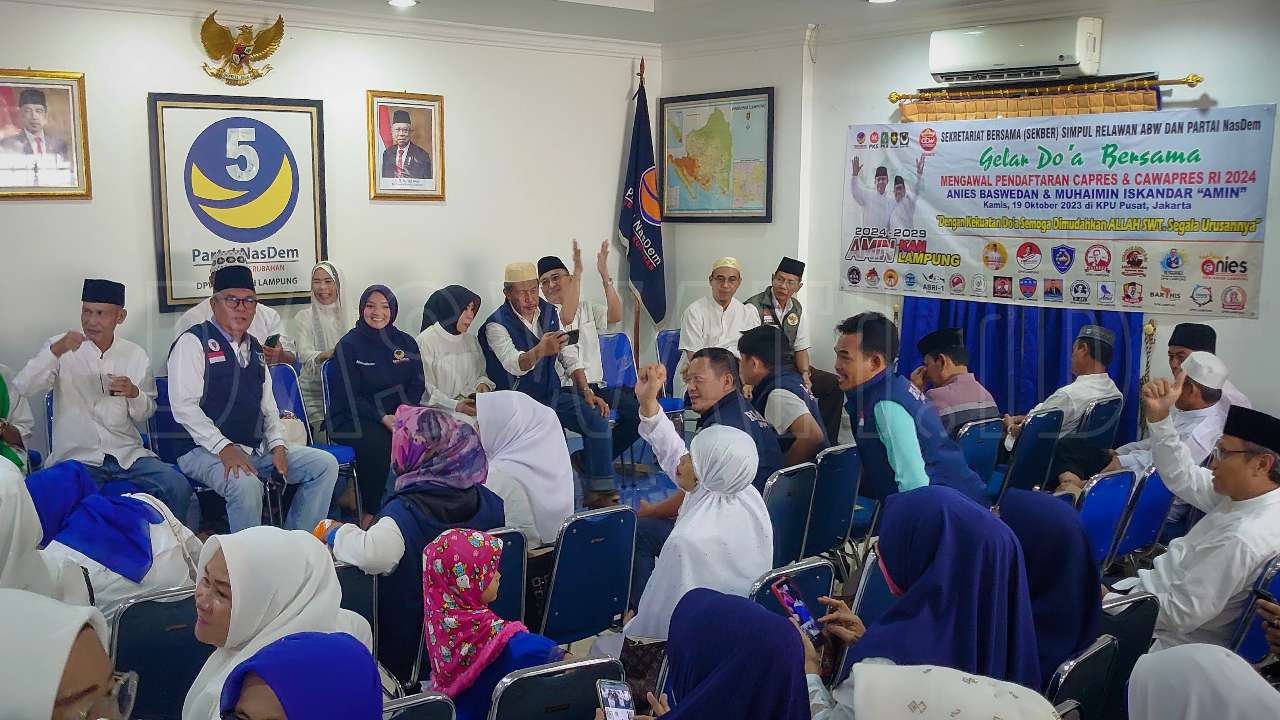 Relawan Anies-Muhaimin di Lampung Gelar Doa Bersama