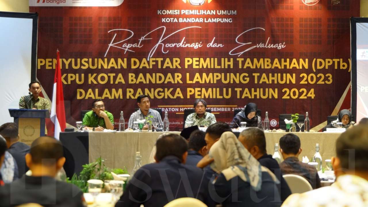 KPU Bandarlampung Rakor Evaluasi Penyusunan DPTb