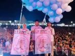 Pendukung Prabowo-Gibran Menyemut di Lapangan Tanjungsari Lampung Selatan