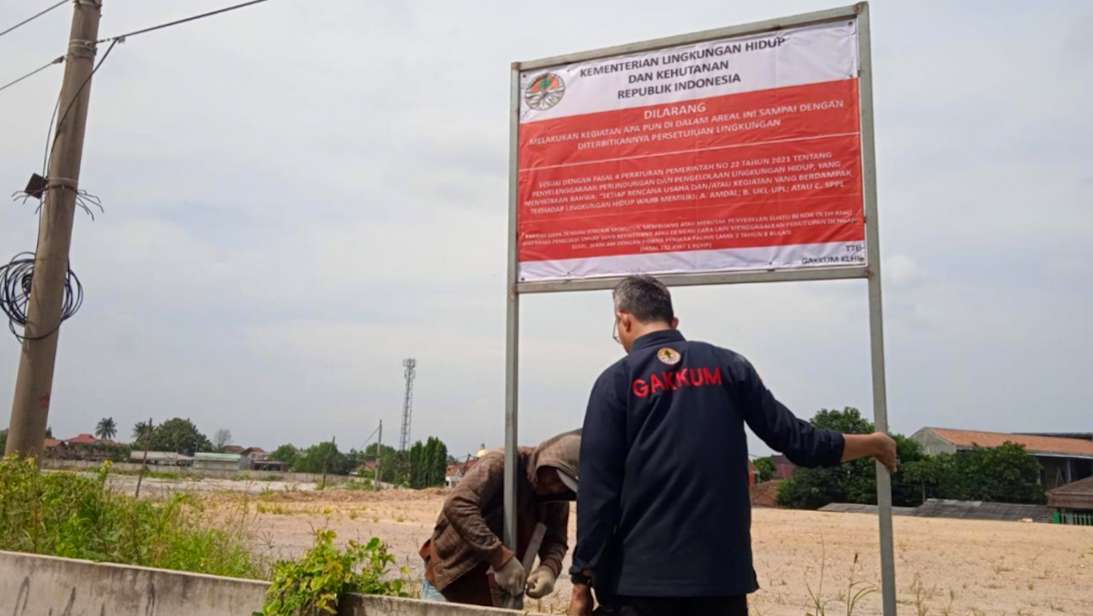 Gakkum KLHK Setop Kegiatan Ilegal PT HKKB di Bandarlampung