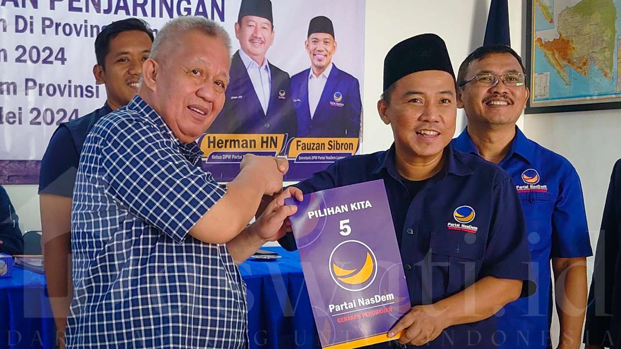 Lima Orang Daftar Kandidat Pilgub 2024 Lewat NasDem Lampung