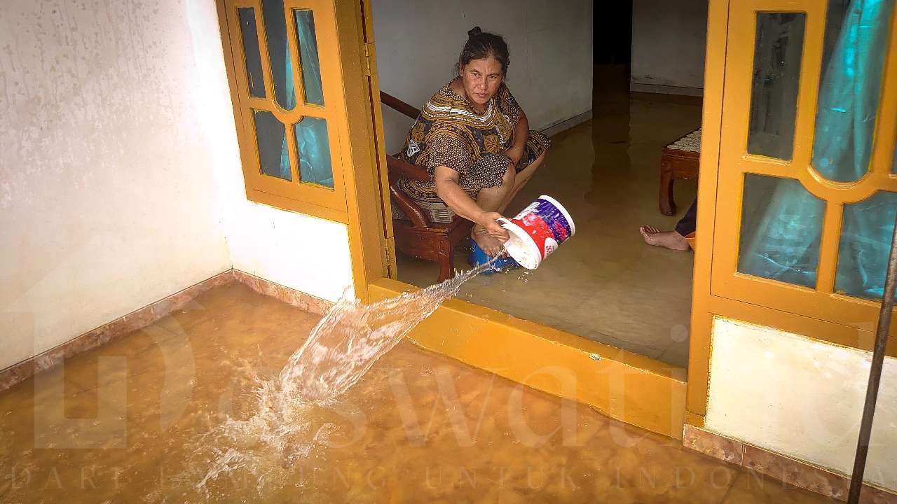 Banjir di Bandarlampung Rendam Kampung Selirit Telukbetung Barat