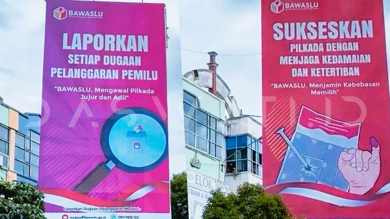 Bawaslu Pasang Baliho “Sukseskan Pilkada Serentak” Usai Hari Pencoblosan