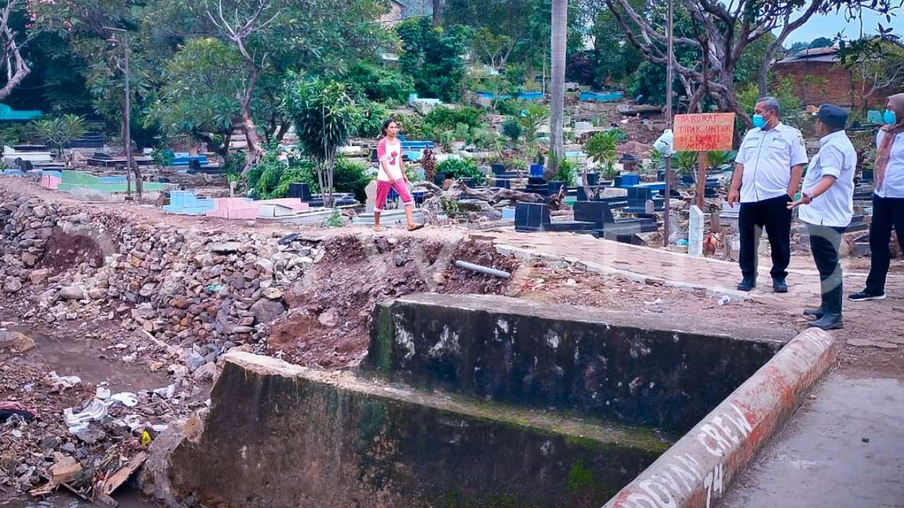 Pemkot Bandarlampung Perbaiki Talud Jebol Akibat Banjir Bandang