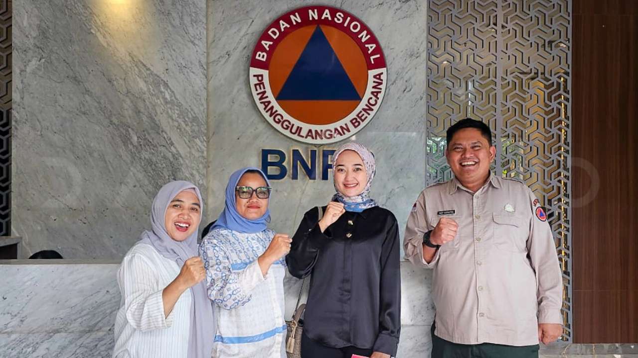 Ella Nuryamah Dampingi Jihan Nurlela Cari Solusi Banjir di BNPB