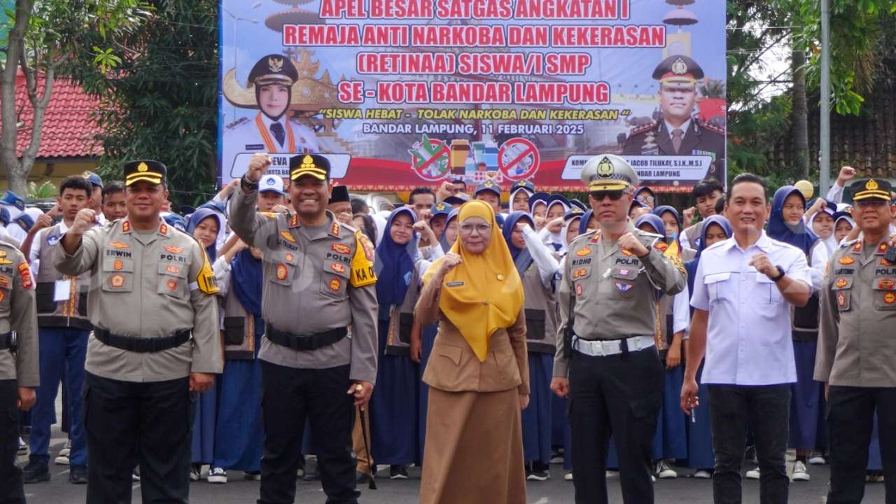 Pelajar SMP Bandarlampung Bersatu Lawan Narkoba dan Kekerasan