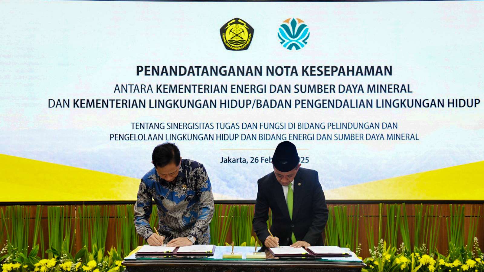 Kementerian ESDM dan Lingkungan Hidup Kerja Sama Wujudkan Energi Hijau