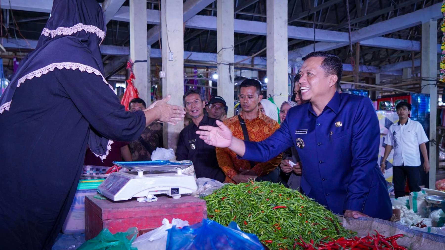 Bupati Pringsewu Cek Harga dan Ketersediaan Bahan Pokok