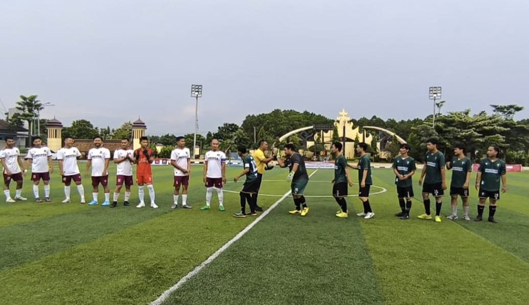 Laga Pembuka Ramadhan League For Charity: Pojok Warta vs Polresta Bandar Lampung