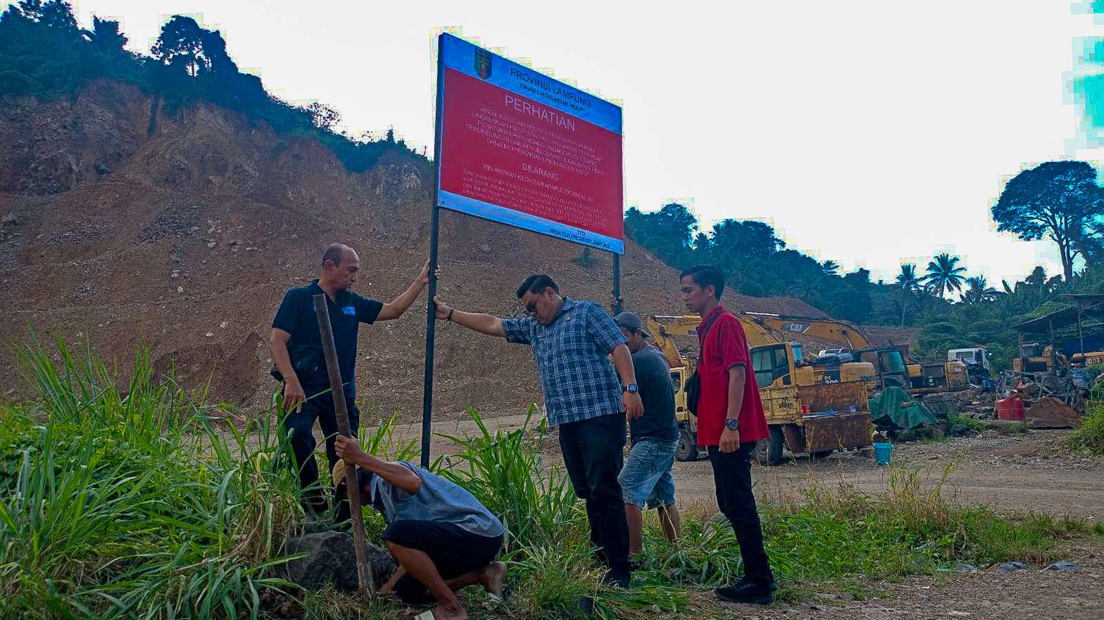 Tambang Ilegal di Bandar Lampung Disegel Diduga Picu Banjir