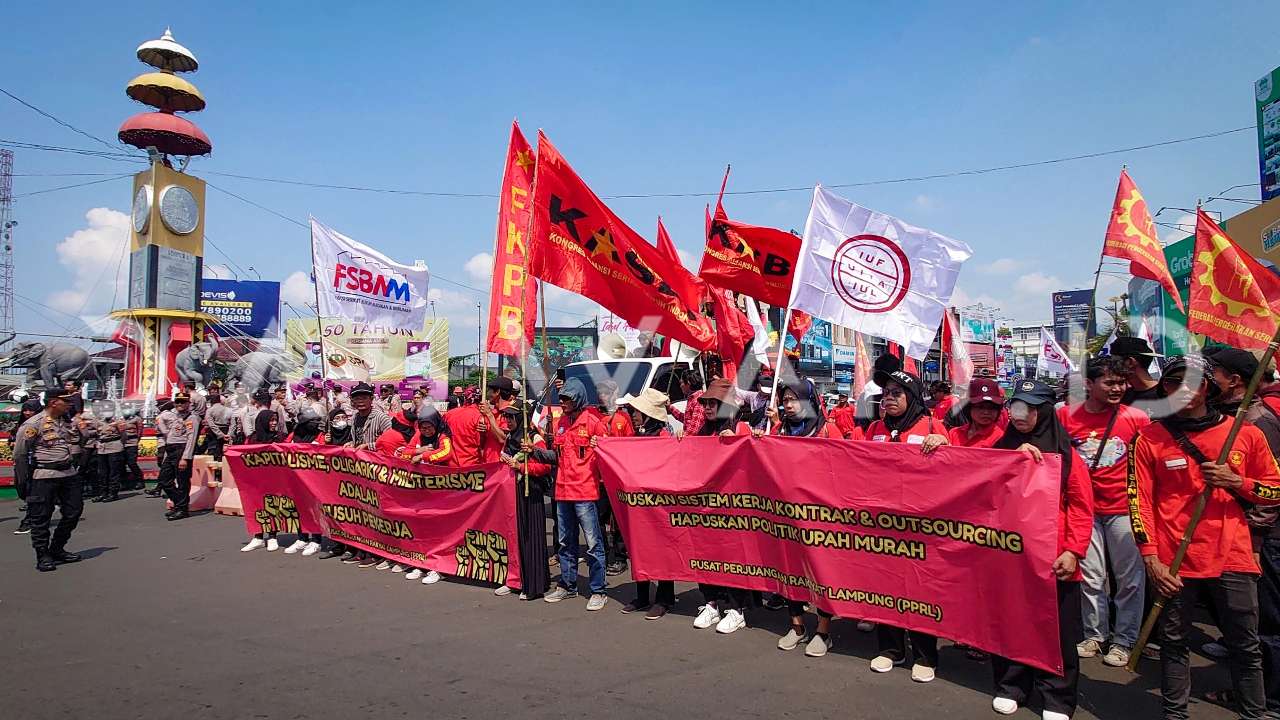 May Day Lampung Suarakan Keadilan Buruh