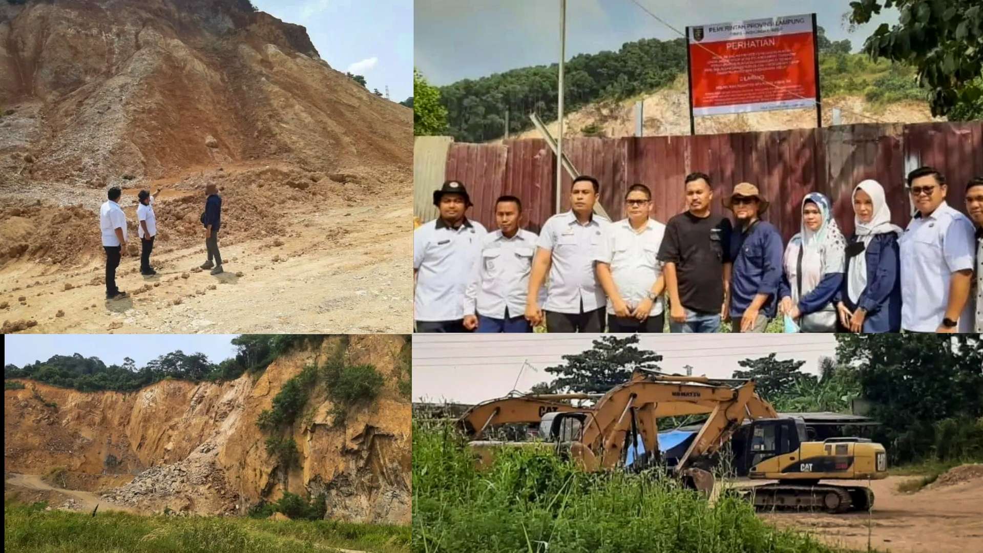 DLH Segel Lima Tambang Ilegal di Bandar Lampung