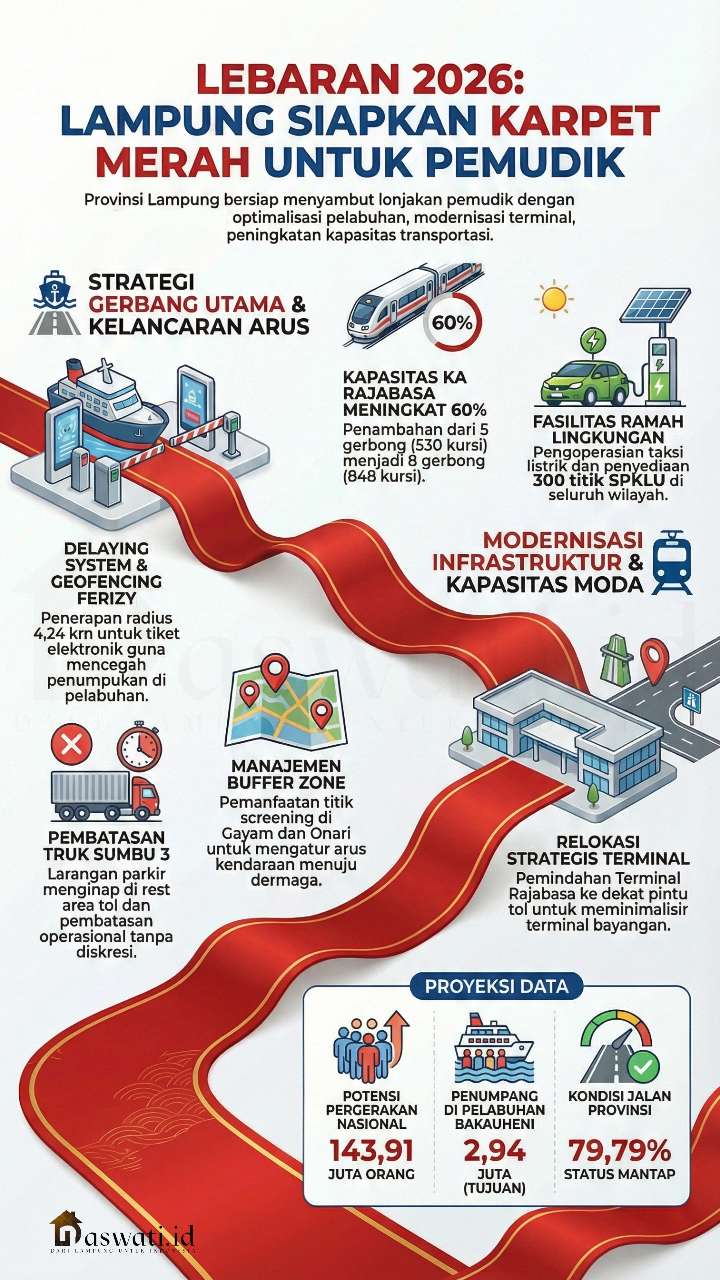 Lampung Siapkan Karpet Merah untuk Pemudik Lebaran 2026