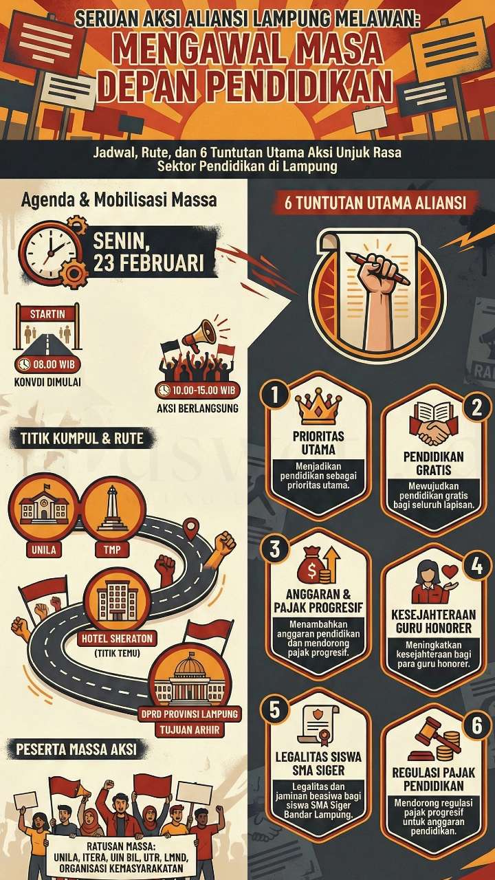 Puasa Bukan Halangan: Aliansi Lampung Melawan Siap Kepung DPRD!