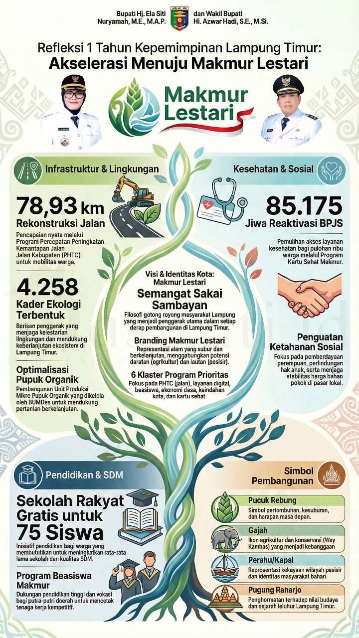 Sakai Sambayan Ela-Azwar: Setahun Menata Lampung Timur Makmur Lestari