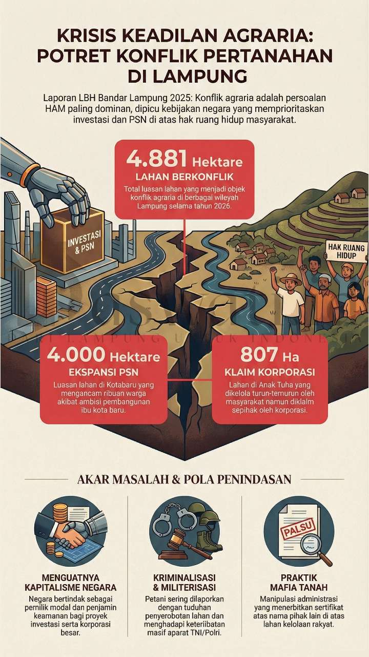 Negara dan Korporasi Picu Perampasan Ruang Hidup Rakyat di Lampung
