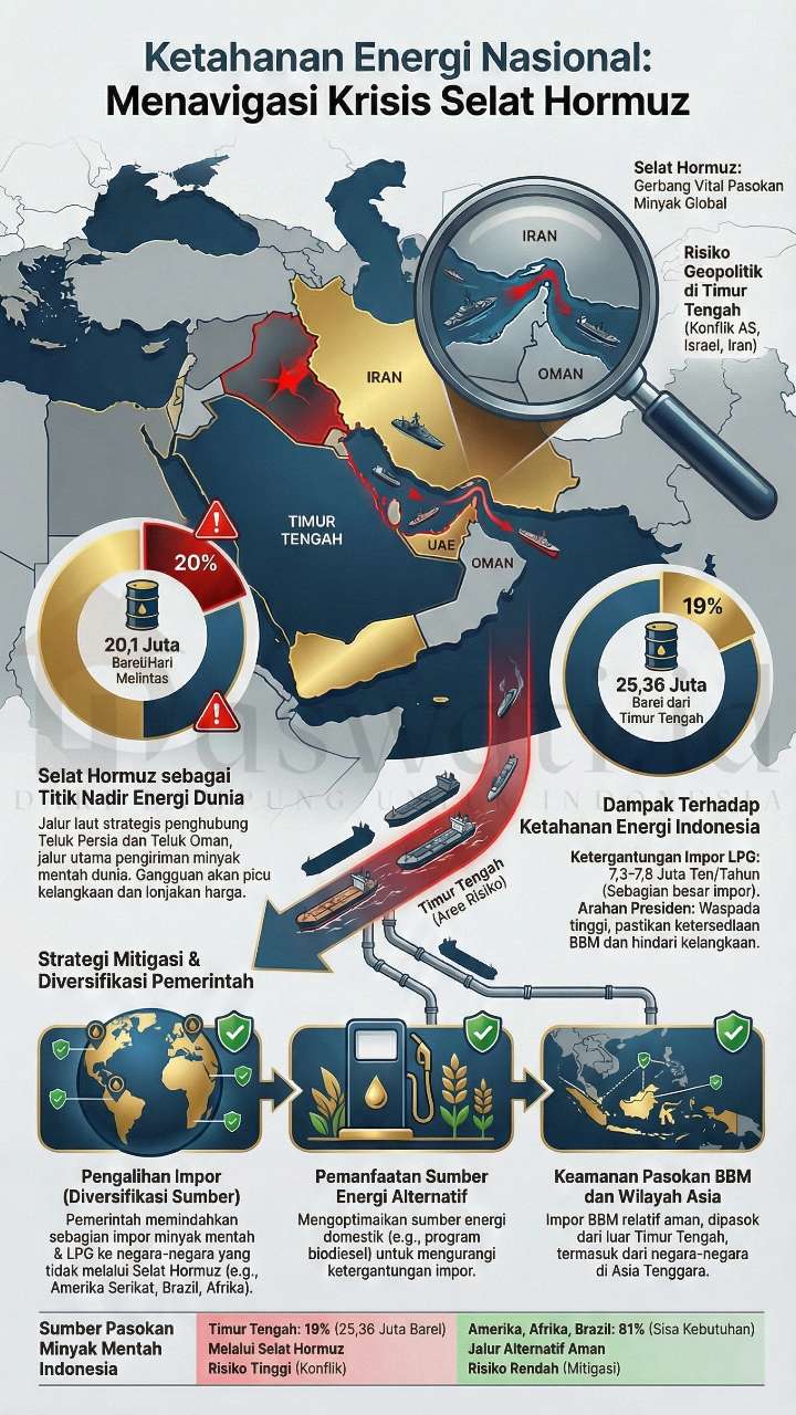 Iran Tutup Selat Hormuz, Indonesia Impor Minyak dari Amerika