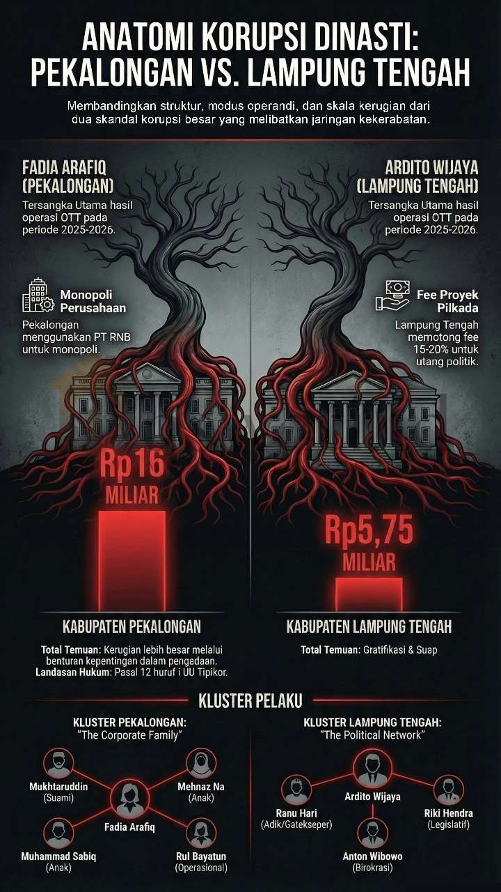 Paradoks Buta Hukum Kepala Daerah: Bedah Kasus Korupsi di Pekalongan dan Lampung Tengah