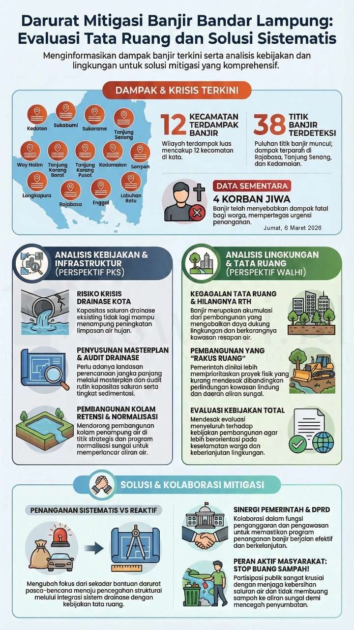 Alarm Keras Banjir Lampung: Evaluasi Drainase dan Tata Ruang Segera!
