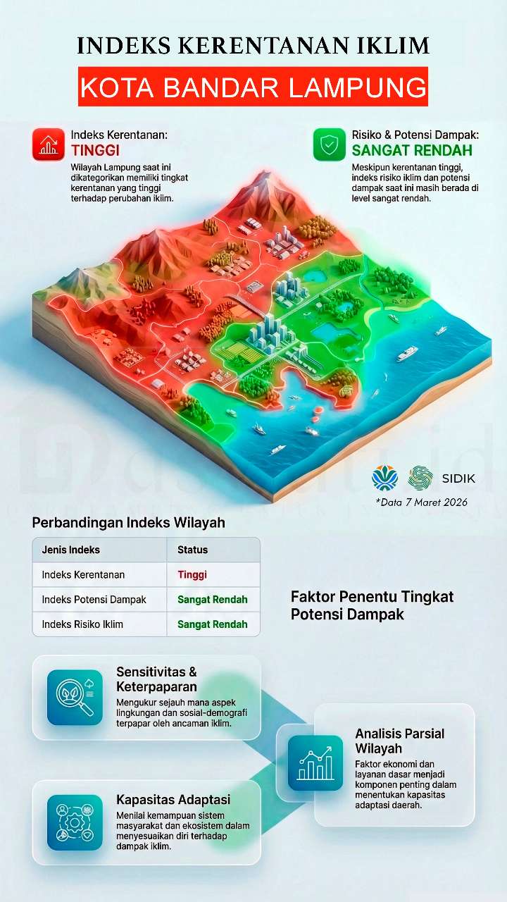 Rapor SIDIK Bandar Lampung: Kerentanan Iklim Tinggi