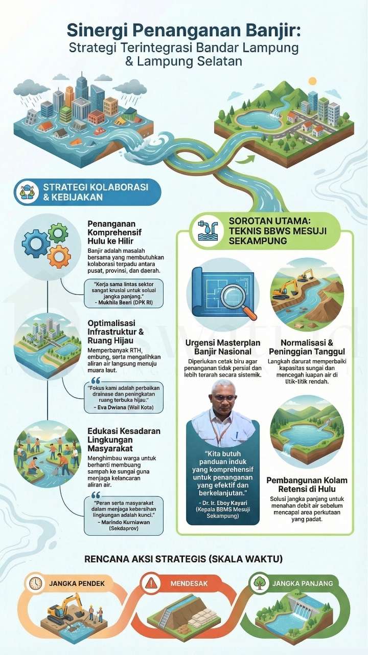BBWS Ungkap Fakta: Masterplan Banjir Bandar Lampung Belum Ada