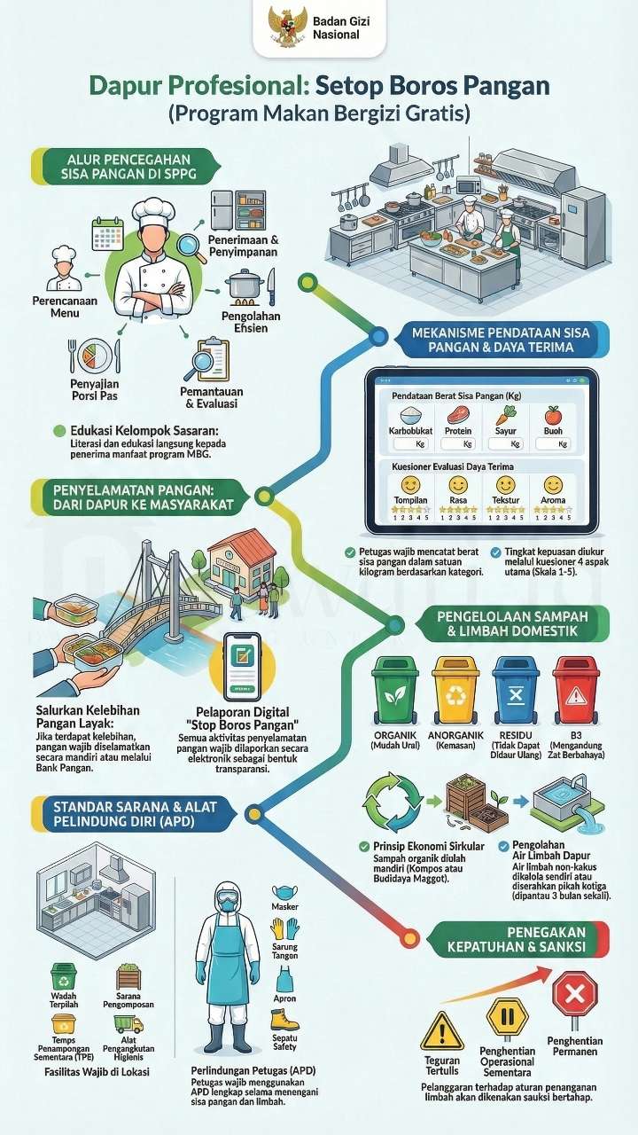 BGN Gandeng Pemda Awasi Pengelolaan Limbah Makan Bergizi Gratis