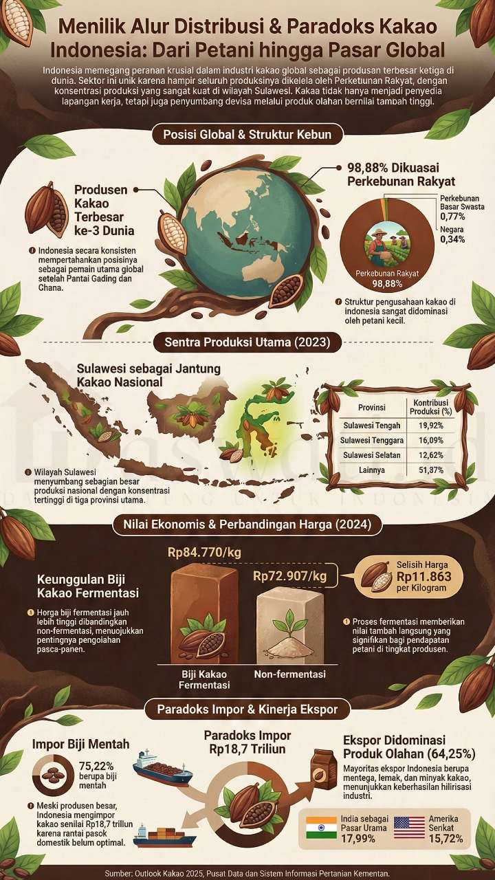 Menilik Alur Distribusi Kakao: Dari Petani hingga Pasar Global