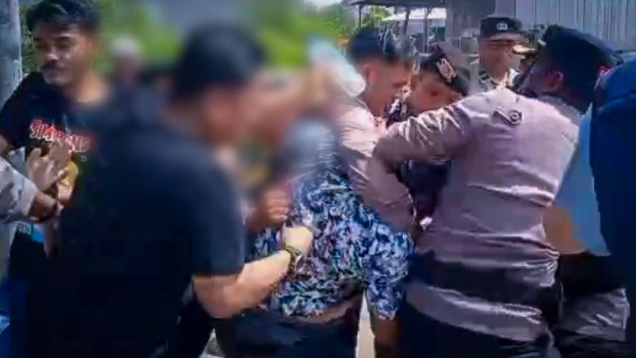 Viral Video Polisi Pukul Warga saat Eksekusi Lahan di Sukarame