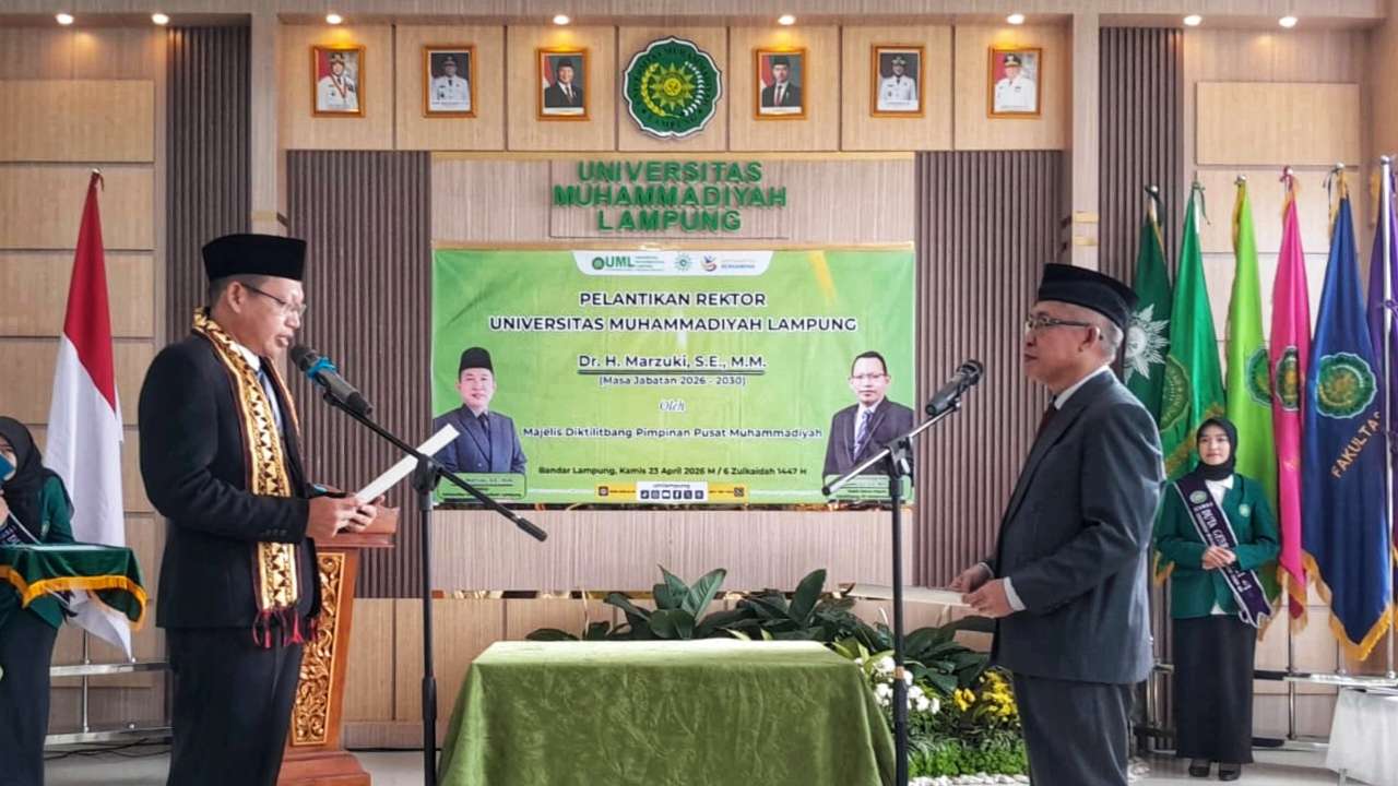 Dr. Marzuki Resmi Dilantik Jadi Rektor UM Lampung 2026-2030