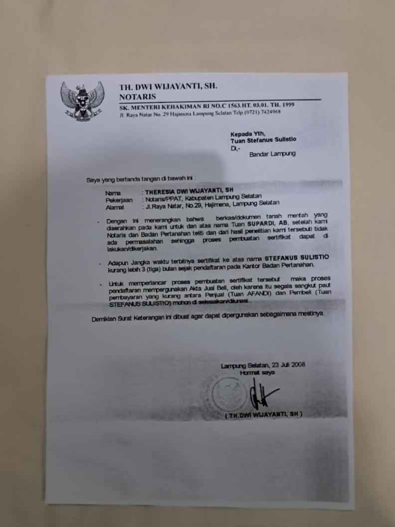 Kuasa Hukum Thio: Jangan Korbankan Terdakwa Atas Kesalahan Negara