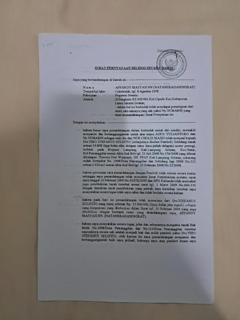 Kuasa Hukum Thio: Jangan Korbankan Terdakwa Atas Kesalahan Negara