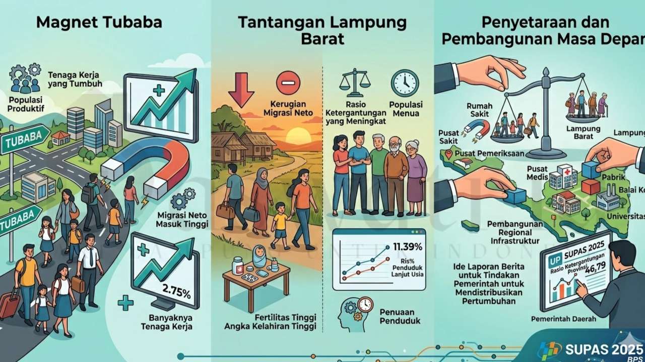 Dinamika Penduduk: Tubaba Ramai Pendatang, Lampung Barat Sepi